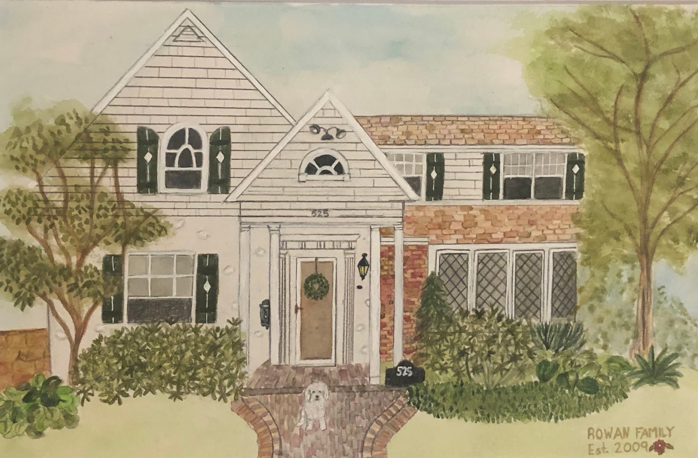 Custom Home Portrait Illustration
