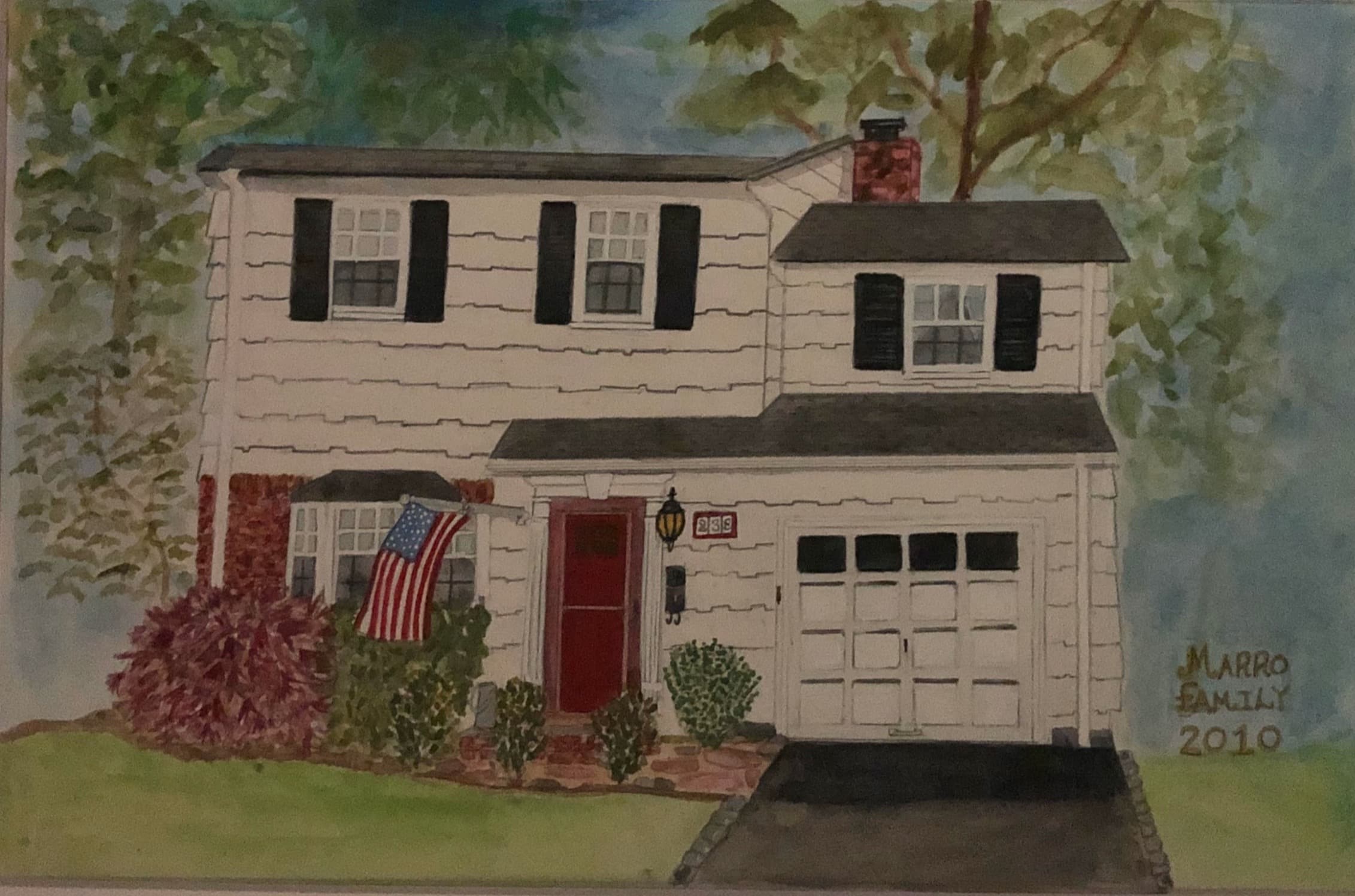 Custom Home Portrait Illustration