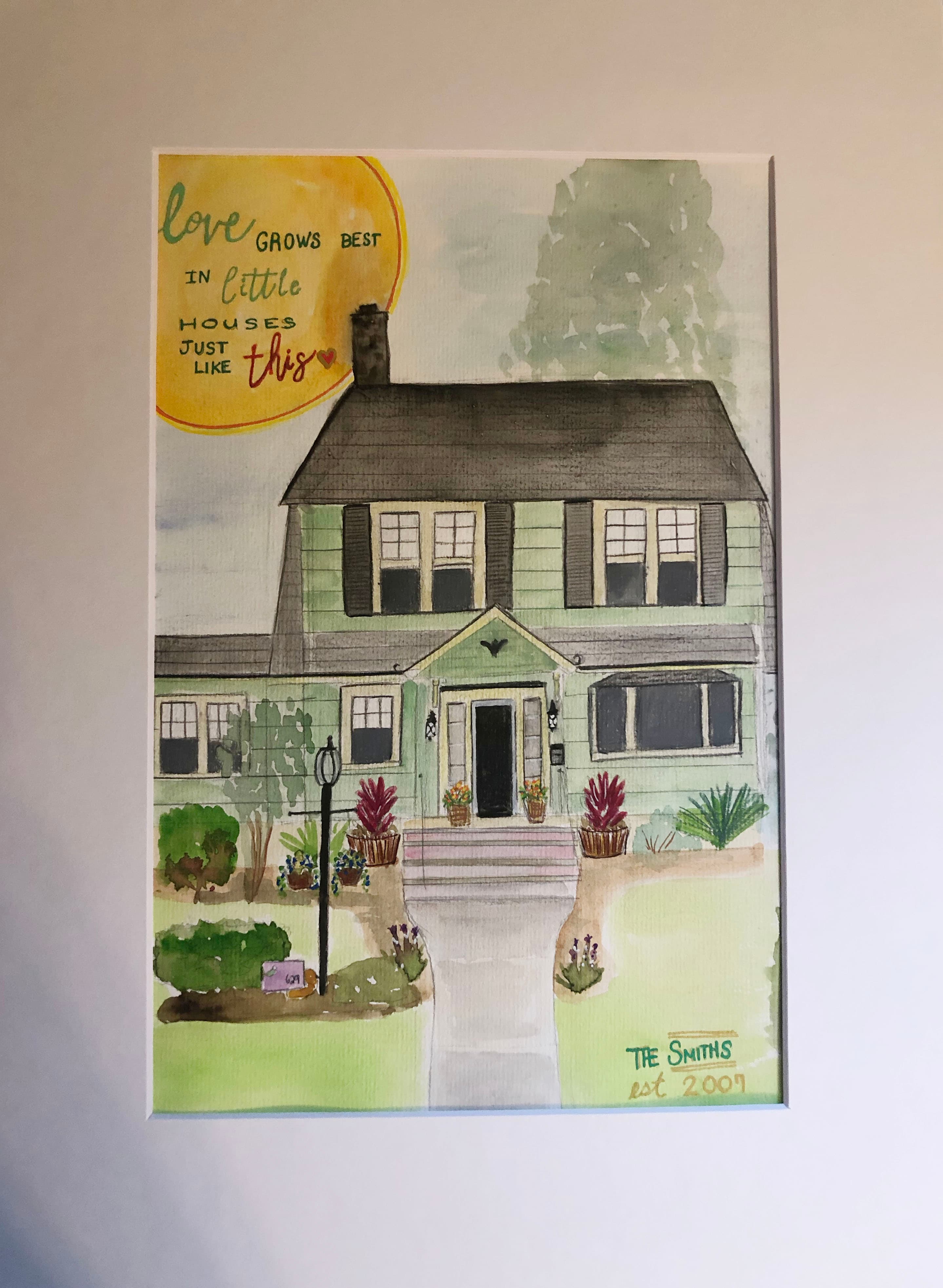 Custom Home Portrait Illustration