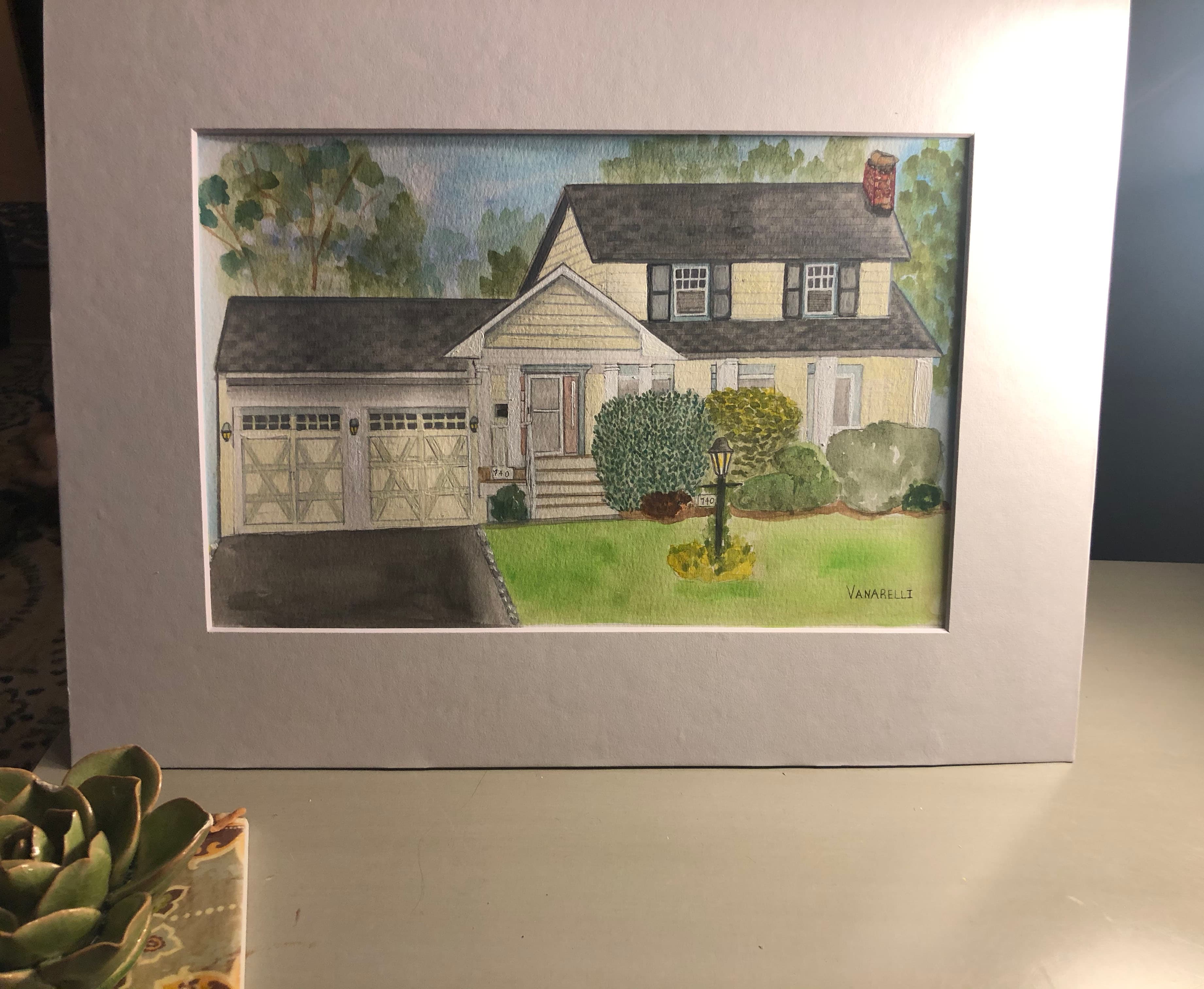 Custom Home Portrait Illustration