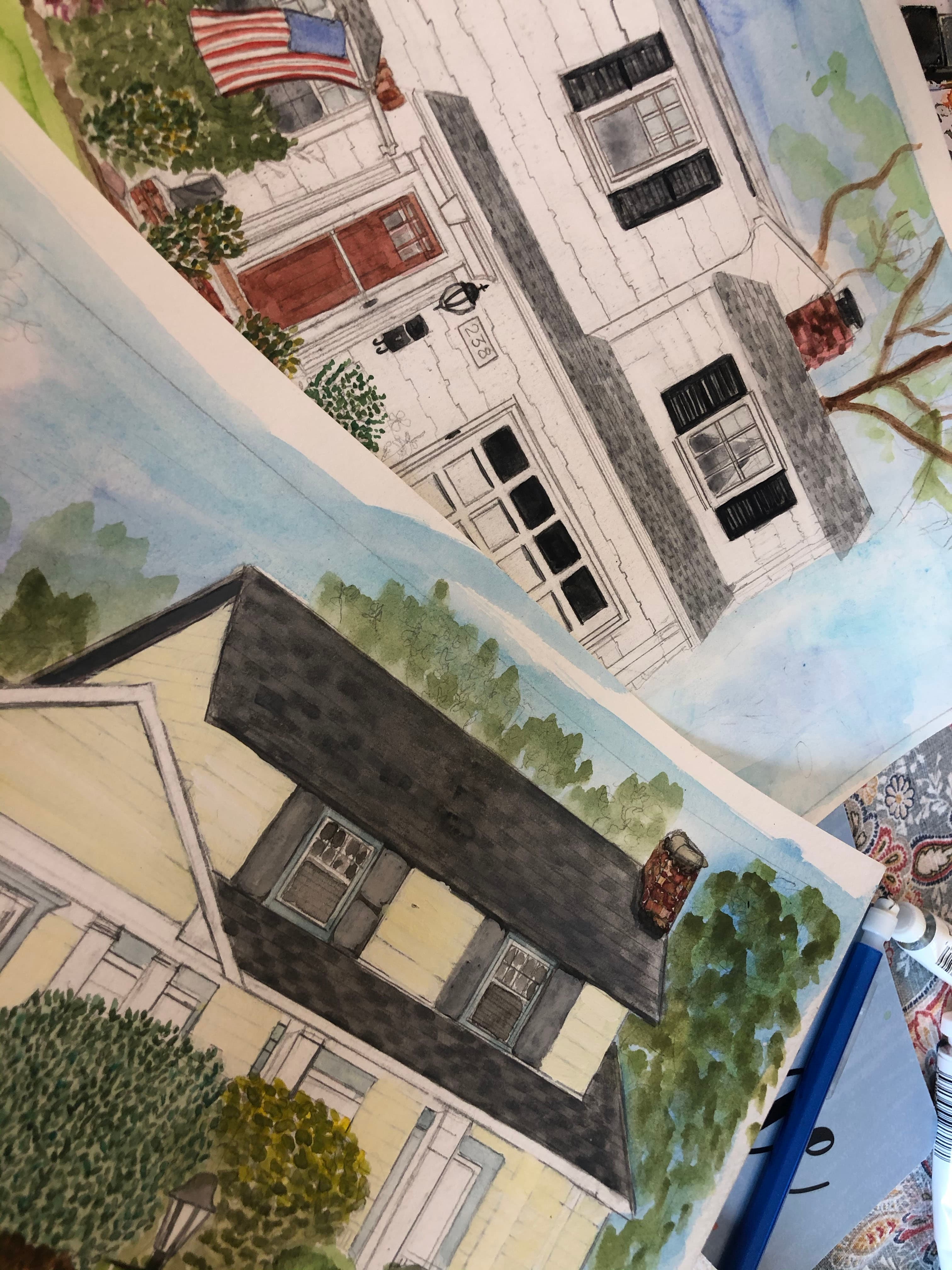 Custom home artwork example