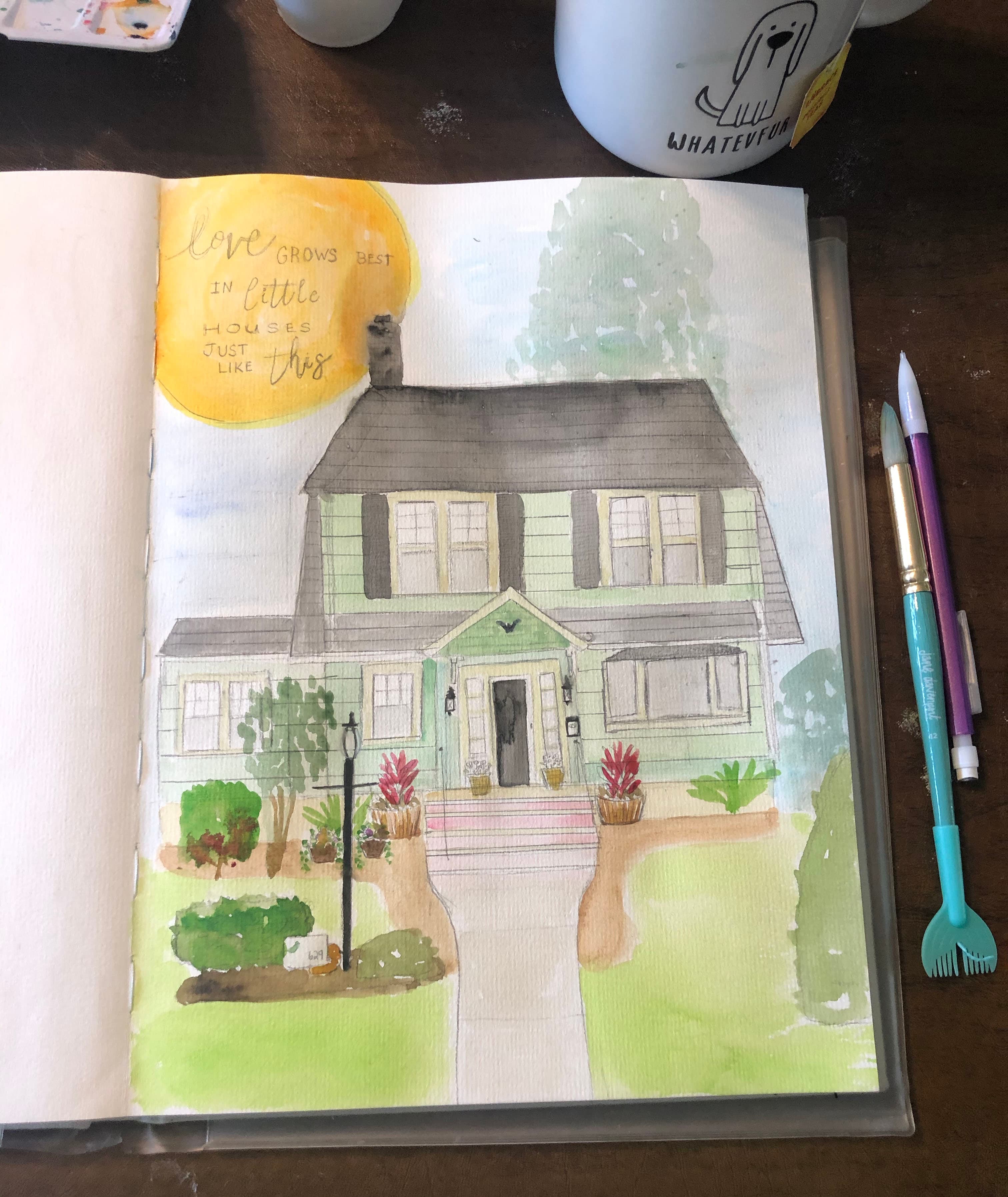 Custom Home Portrait Illustration