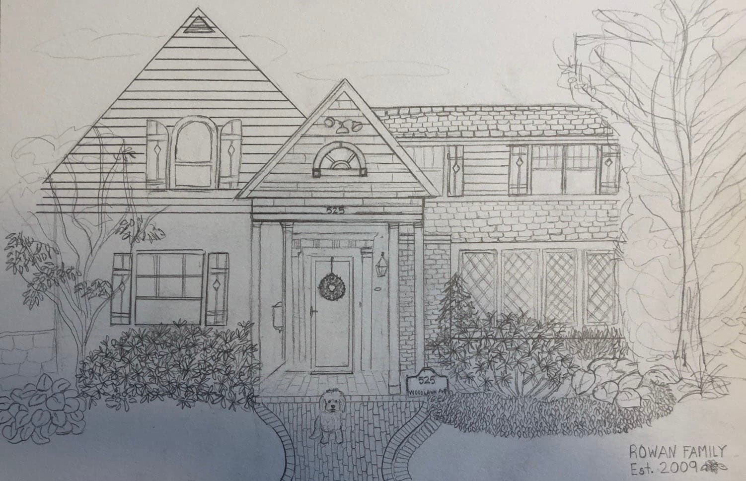 Custom Home Portrait Illustration